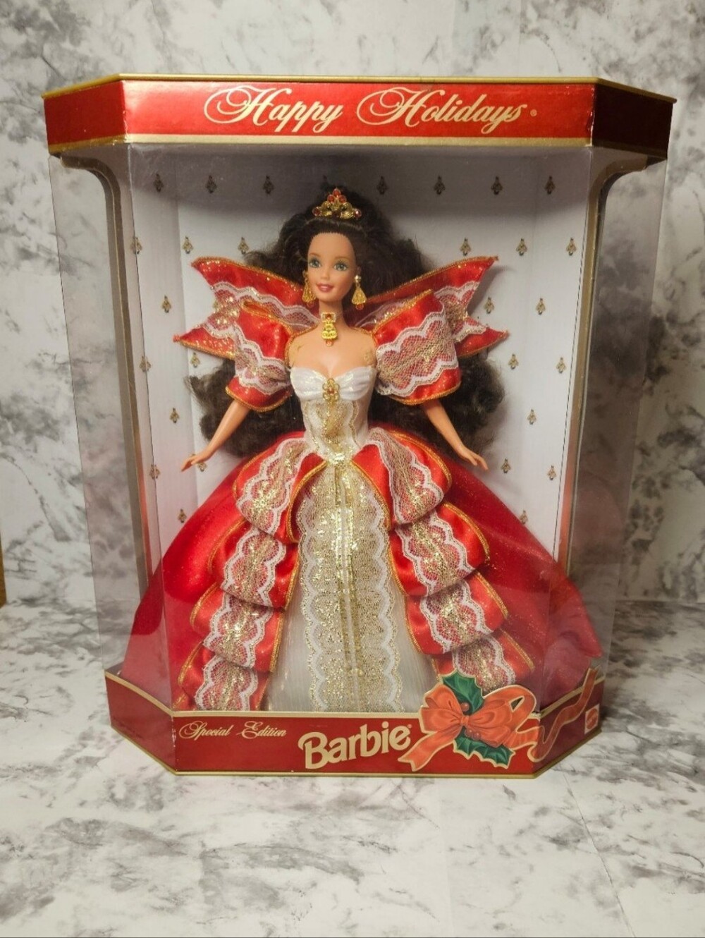 Barbie 1997 Special Edition Holiday Doll in Red and White Gown #17832